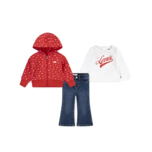 Set Bambino Levi’s – Felpa con Zip Blanc De Blanc